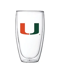 Miami Hurricanes 15 Oz Double Wall Thermo Glass