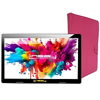 New Linsay 10.1" Tablet Octa Core 128GB Bundle with Pink Case Newest Android 14