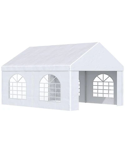 Outsunny 13' x 16.5' Heavy-duty Large Wedding Tent with Sidewalls,