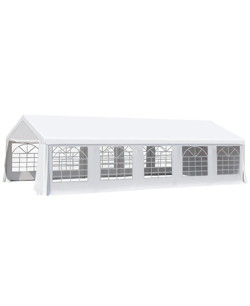 Outsunny 16' x 32' Heavy-duty Large Wedding Tent with Sidewalls