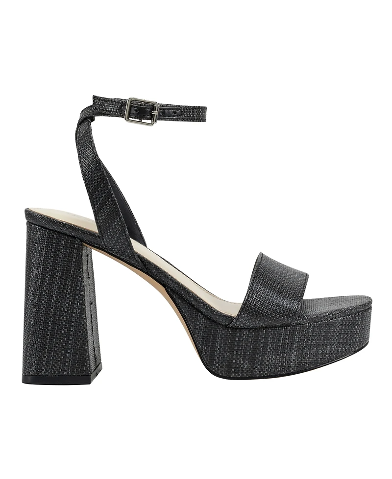 Marc Fisher Women's Sadel Block Heel Ankle Strap Dress Sandals