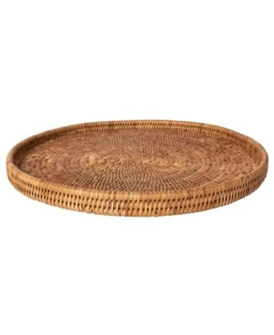Artifacts Trading Company Artifacts Rattan Round Flat Tray