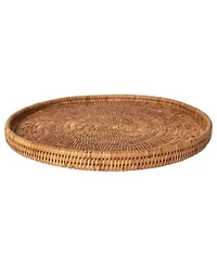 Artifacts Trading Company Artifacts Rattan Round Flat Tray