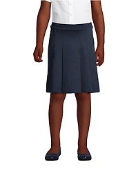 Lands' End Little Girls Ponte Pleat Skirt Top of Knee