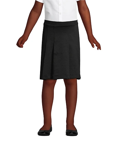 Lands' End Little Girls Ponte Pleat Skirt Top of Knee