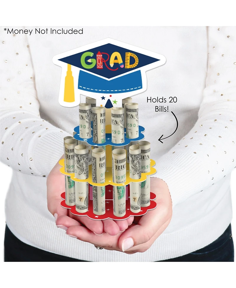Big Dot of Happiness Elementary Grad Diy Kids Graduation Party Money Holder Gift Cash Cake
