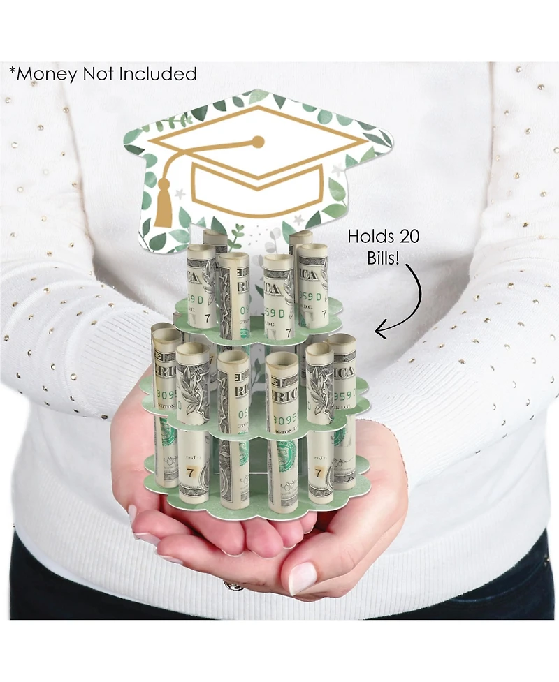Boho Botanical Graduate Greenery Graduation Party Money Holder Gift Cash Cake