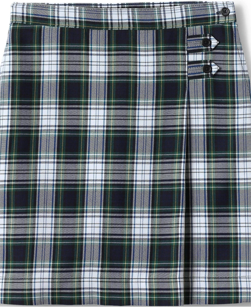 Lands' End Girls School Uniform Plaid A-line Skirt Below the Knee