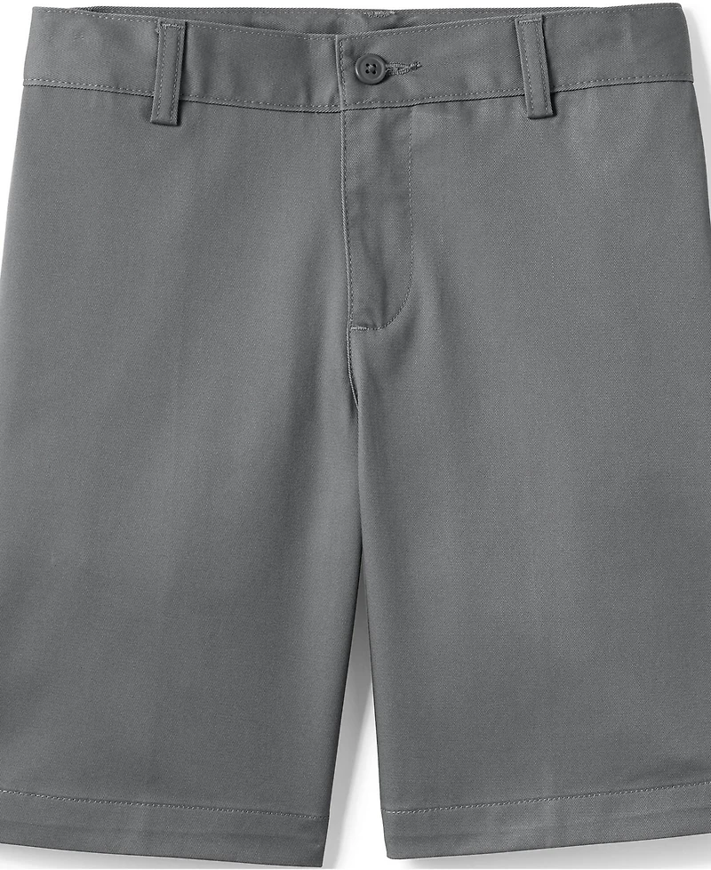 Lands' End Men's School Uniform Boys Plain Front Blend Chino Shorts