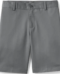 Lands' End Men's School Uniform Boys Plain Front Blend Chino Shorts