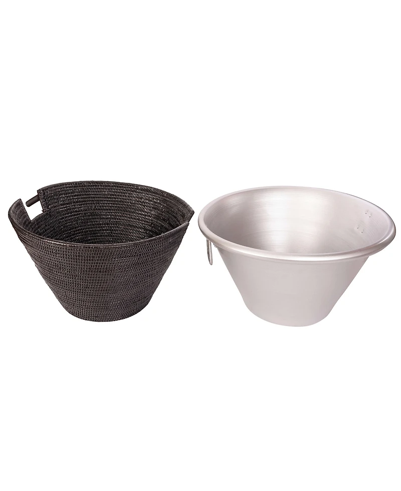 Artifacts Trading Company Rattan Aluminum Ice Tub