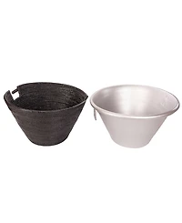 Artifacts Trading Company Rattan Aluminum Ice Tub