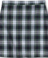 Lands' End Girls School Uniform Plaid A-line Skirt Below the Knee
