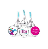Just Candy Kentucky Horse Derby Candy Hershey's Kisses Milk Chocolate Party Favors, 90 Pieces