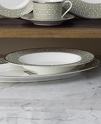 Noritake Infinity Green Platinum 4 Piece Soup Bowl Set 12 oz, Service for 4