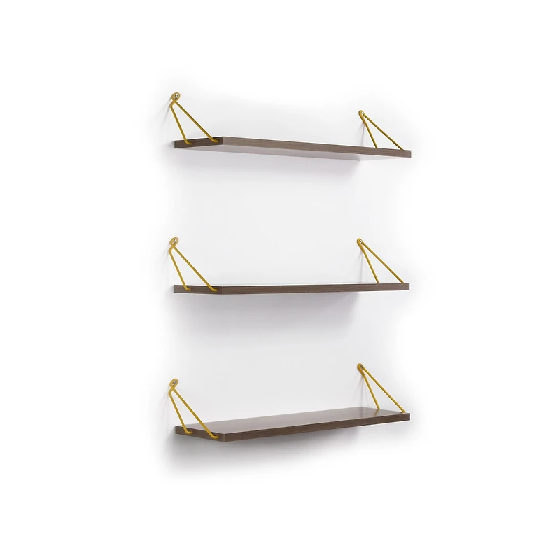 Streamdale Altai Floating Metal Shelves, Triple