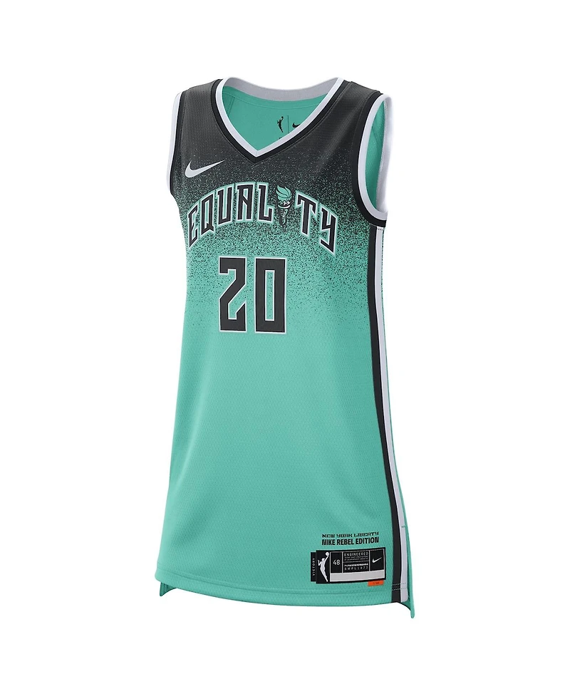Women's Nike Sabrina Ionescu Mint New York Liberty Rebel Edition Jersey