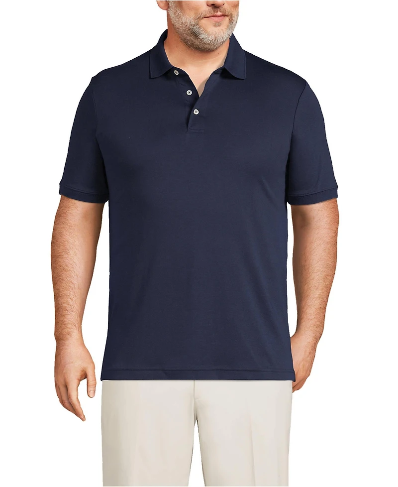Lands' End Big & Tall Short Sleeve Cotton Supima Polo Shirt