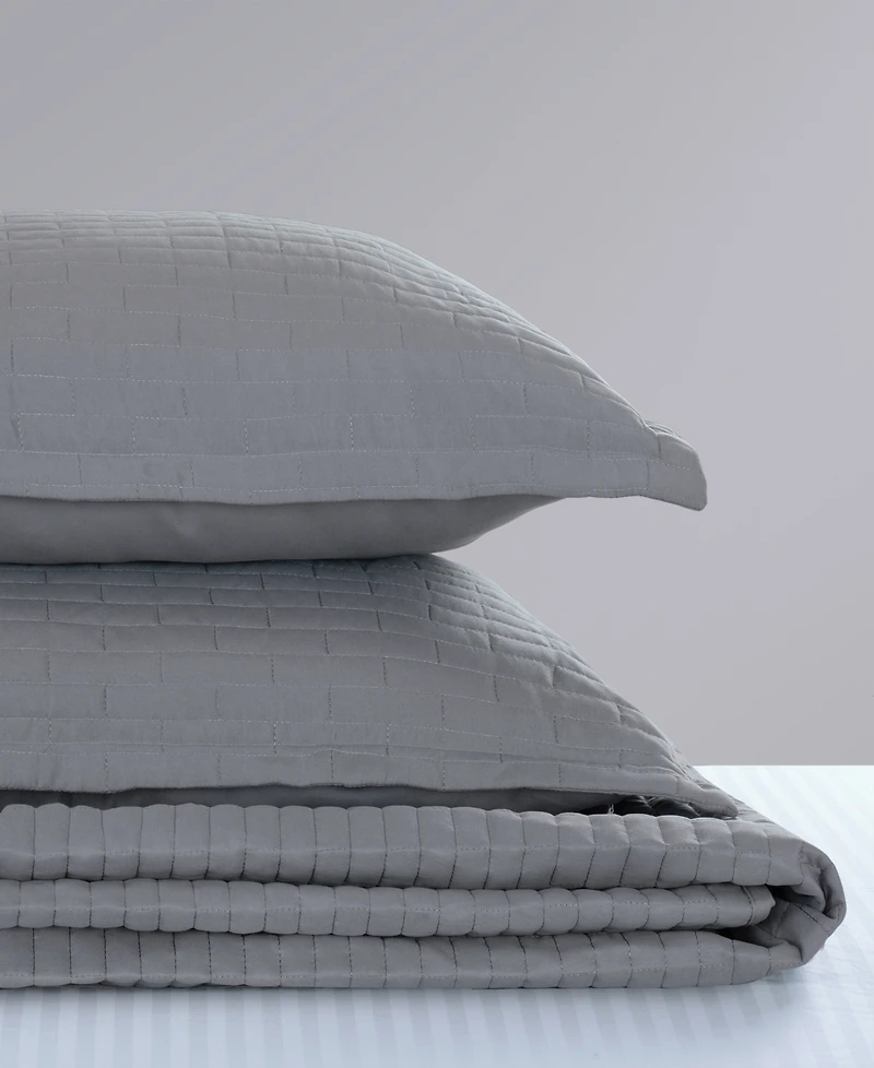 Videri Home Brick Quilted Sham Set, Standard
