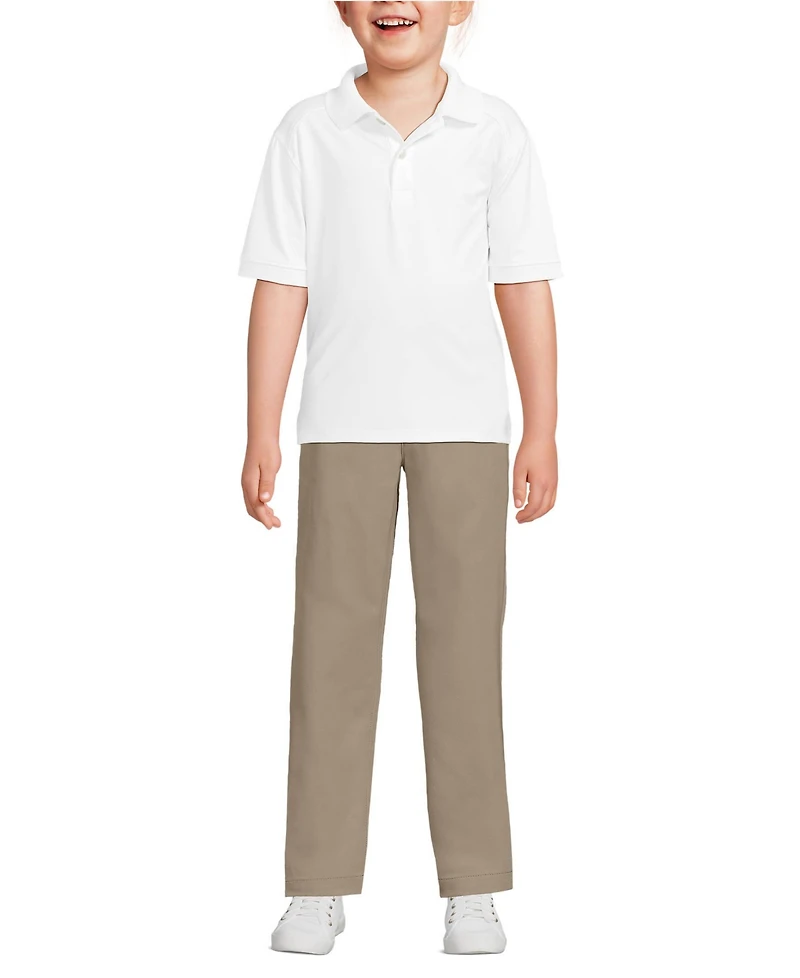 Lands' End Girls Short Sleeve Rapid Dry Polo Shirt