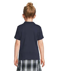 Lands' End Girls Short Sleeve Feminine Fit Interlock Polo Shirt