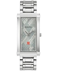Bulova Woman's Frank Lloyd Wright "Pattern #106" Stainless Steel Bracelet Watch 25x45mm