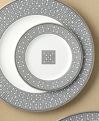 Noritake Infinity Graphite 4 Piece Bread Butter/Appetizer Plate Set, Service for 4