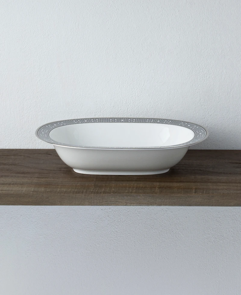 Noritake Infinity Graphite Oval Vegetable Bowl 24 Oz