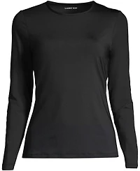 Lands' End Women's Long Torso SunShade Upf 50 Sleeve Relaxed Rash Guard