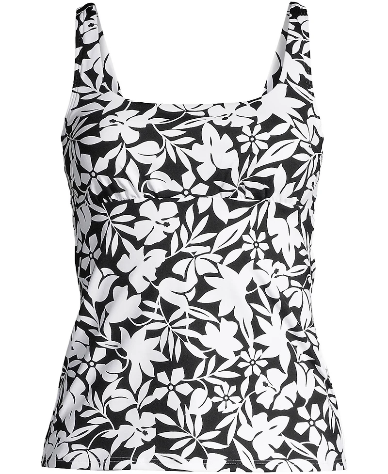 Lands' End Women's Square Neck Underwire Tankini Swimsuit Top