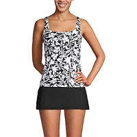 Lands' End Petite Square Neck Underwire Tankini Swimsuit Top Adjustable Straps