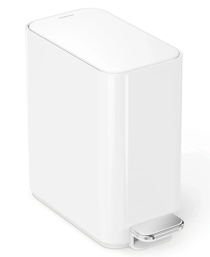 simplehuman 5 Liter Slim Bathroom Trash Can with Liner Pocket