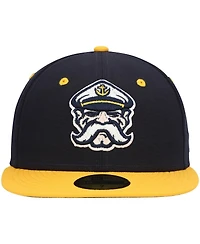 Men's New Era Navy Lake County Captains Authentic Collection Team Alternate 59FIFTY Fitted Hat