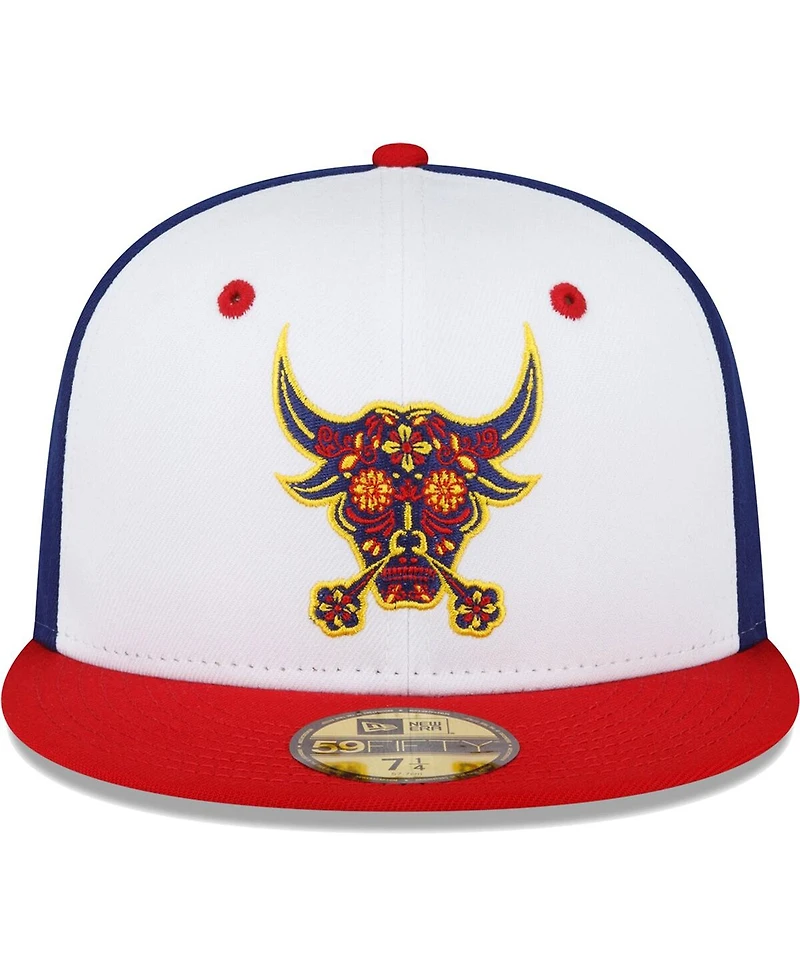 Men's New Era White Durham Bulls Copa De La Diversion 59FIFTY Fitted Hat