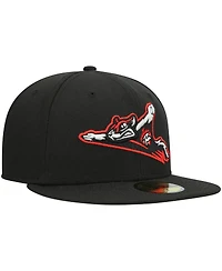 Men's New Era Black Richmond Flying Squirrels Authentic Collection Team Home 59FIFTY Fitted Hat
