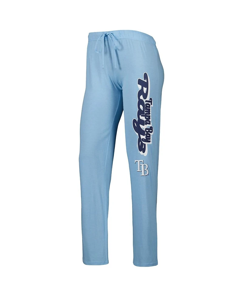 Women's Concepts Sport Light Blue, Navy Tampa Bay Rays Wordmark Meter Muscle Tank Top and Pants Sleep Set