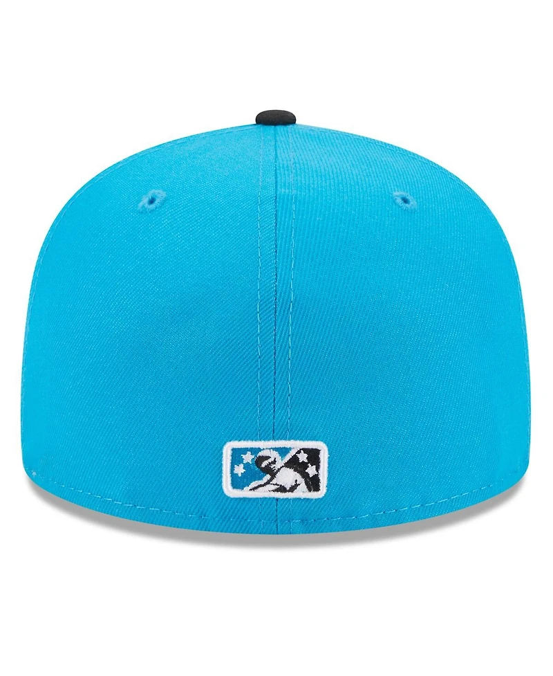 Men's New Era Blue Charlotte Knights Authentic Collection Alternate Logo 59FIFTY Fitted Hat