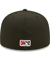 Men's New Era Black Indianapolis Indians Authentic Collection Team Alternate 59FIFTY Fitted Hat