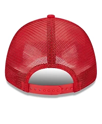 Men's New Era White, Red Washington Nationals Team Stripe Trucker 9FORTY Snapback Hat