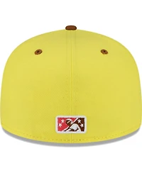 Men's New Era Yellow Beloit Sky Carp Copa De La Diversion 59FIFTY Fitted Hat