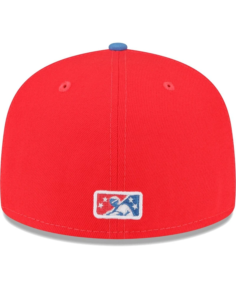 Men's New Era Coral Fayetteville Woodpeckers Copa De La Diversion 59FIFTY Fitted Hat