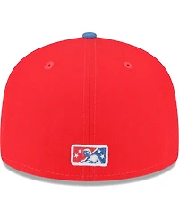 Men's New Era Coral Fayetteville Woodpeckers Copa De La Diversion 59FIFTY Fitted Hat