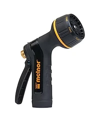 Melnor Metal 7-Pattern Watering Gardening Hose Nozzle, Black