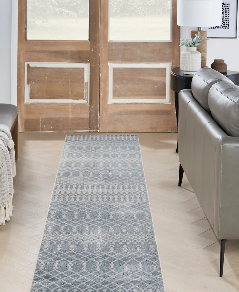 Nourison Home Astra Machine Washable ASW10 2'2" x 12' Runner Area Rug