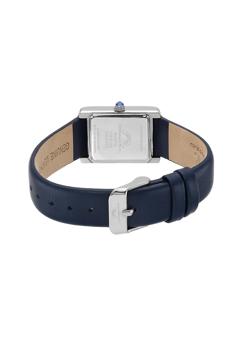 Porsamo Bleu Women's Karolina Genuine Leather Band Watch 1081BKAL