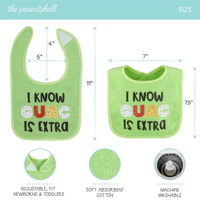The Peanutshell Baby Girls Unisex Terry Bibs, 16 Pack for Feeding, Teething, or Drooling, Neutrals Theme