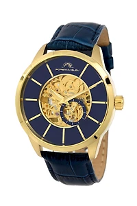 Porsamo Bleu Men's Cassius Automatic Genuine Leather Band Watch 802BCAL