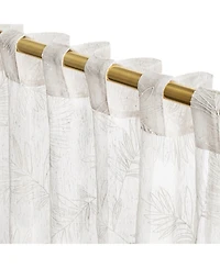 Ricardo Sheer Leaf Rod Pocket With Back Tab Patio Curtain Panel 104"W x 84"L