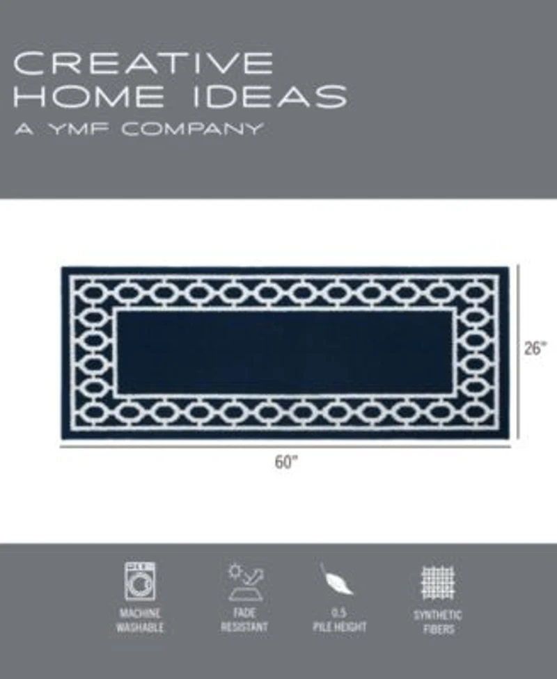 Jean Pierre Christine Trellis Border Tufted Runner Rugs