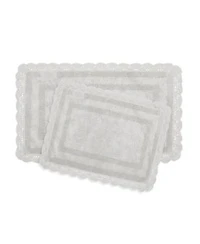 Laura Ashley Crochet Reversible Cotton Bath Rugs